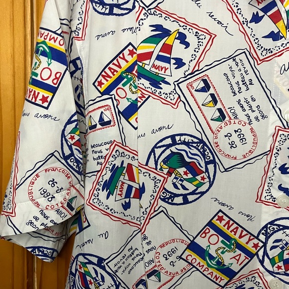 Huntington Ridge nautical Vintage Button Down Shirt - Picture 7 of 9